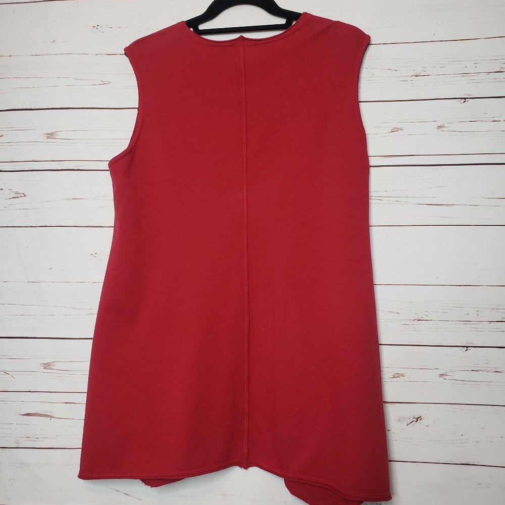 C.M.C. Red Button Front Sleeveless Tunic - image 7
